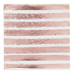 Servietter Stripete Roséull Metallic