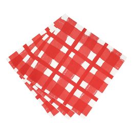 Lysbildefremvisning - Servietter Røde Ternede