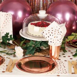 Bildspel - Servetter Roséguld med Prickar