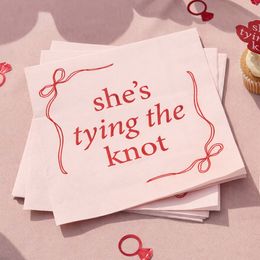 Bildspel - Servetter She's Tying the Knot Rosa Rosett