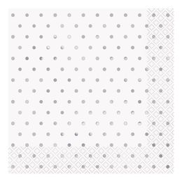 Servetter Silver Polka Dot