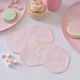 Lysbildefremvisning - Servietter Sleepy Eyes rosa/hvit