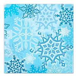 Servietter Snøfnugg Blå