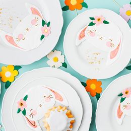 Lysbildefremvisning - Påskeservietter Søde Kaniner