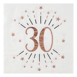 Bildspel - Servetter Sparkling Siffra Roséguld