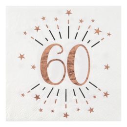 Bildspel - Servetter Sparkling Siffra Roséguld