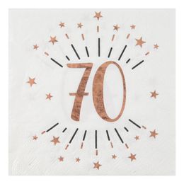 Bildspel - Servetter Sparkling Siffra Roséguld