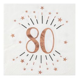 Bildspel - Servetter Sparkling Siffra Roséguld