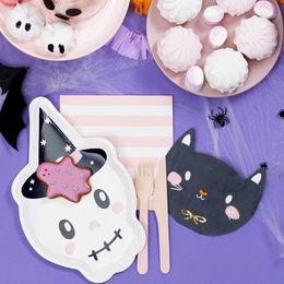 Bildspel - Servetter Svart Katthuvud