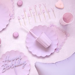 Bildspel - Servetter Vågmönstrade Lila