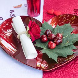 Bildspel - Servettringar Rosor Röd