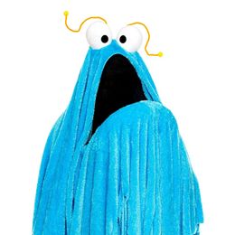 Lysbildefremvisning - Sesame Street Yip Yip Martian Blå Alien Kostume