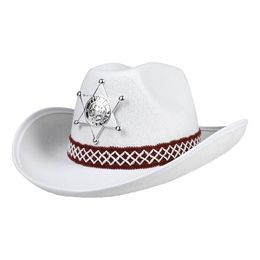 Lysbildefremvisning - Sheriffhatt Hvit for Barn