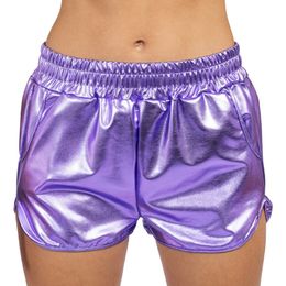 Shorts Metallic Lila