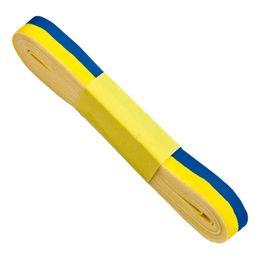 Silkebånd Blåt/Gult