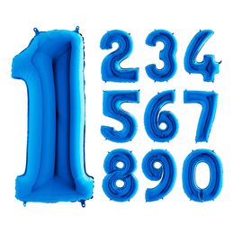 Numeroilmapallot Sininen Metallic