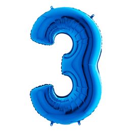 Diaesitys - Numeroilmapallot Sininen Metallic