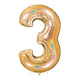 Diaesitys - Numeroilmapallo Glitter Kulta