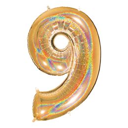 Diaesitys - Numeroilmapallo Glitter Kulta