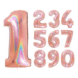 Numero Ilmapallot Glitteri Ruusukulta