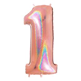 Diaesitys - Numero Ilmapallot Glitteri Ruusukulta