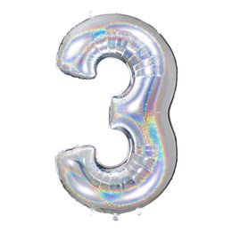 Lysbildefremvisning - Tallballong Glitter Sølv