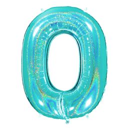 Lysbildefremvisning - Talballon Glitter Turkis