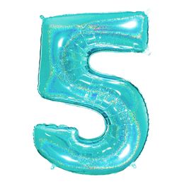 Lysbildefremvisning - Talballon Glitter Turkis