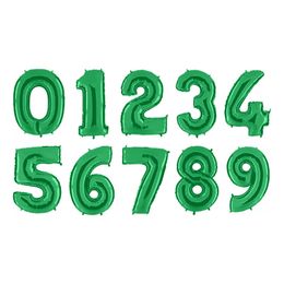 Sifferballong Grön Metallic