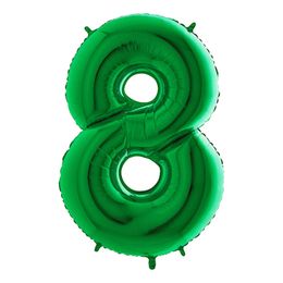 Bildspel - Sifferballong Grön Metallic