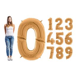 Sifferballong Guld Gigantisk