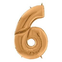 Bildspel - Sifferballong Guld Gigantisk