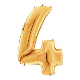 Lysbildefremvisning - Talballon Guld Gigantisk