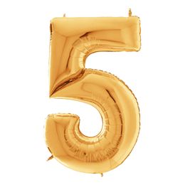 Lysbildefremvisning - Talballon Guld Gigantisk