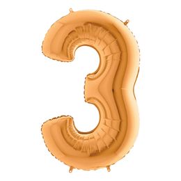 Bildspel - Sifferballong Guld Metallic