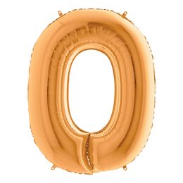 Bildspel - Sifferballong Guld Metallic