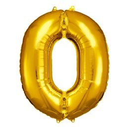 Bildspel - Sifferballong Guld Metallic