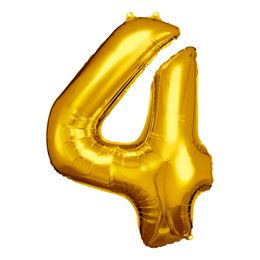 Bildspel - Sifferballong Guld Metallic