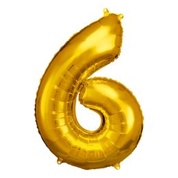 Bildspel - Sifferballong Guld Metallic