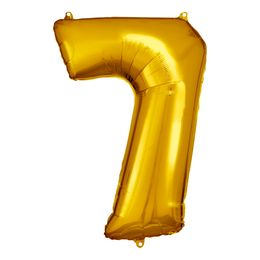 Bildspel - Sifferballong Guld Metallic