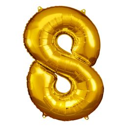 Bildspel - Sifferballong Guld Metallic