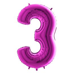 Bildspel - Sifferballong Lila Metallic