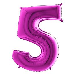 Bildspel - Sifferballong Lila Metallic