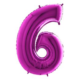 Bildspel - Sifferballong Lila Metallic