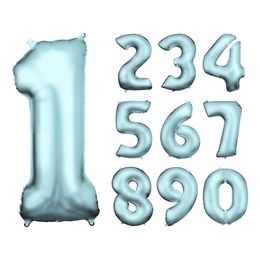 Talballon Lyseblå Satin