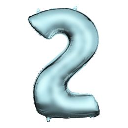 Lysbildefremvisning - Talballon Lyseblå Satin