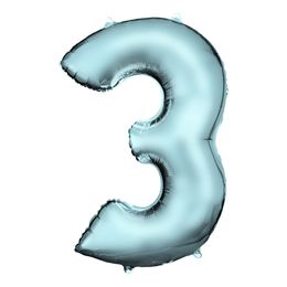 Lysbildefremvisning - Talballon Lyseblå Satin