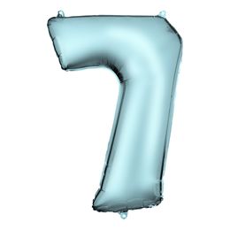 Lysbildefremvisning - Talballon Lyseblå Satin