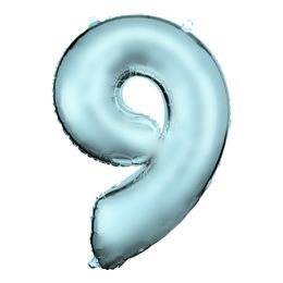 Lysbildefremvisning - Talballon Lyseblå Satin