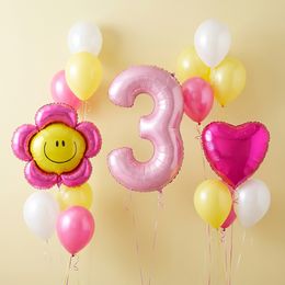 Bildspel - Sifferballong Ljusrosa Pastell